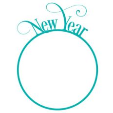 new year circle frame