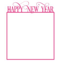 happy new year square frame