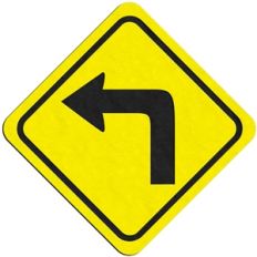 traffic signs - turn ahead