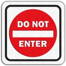 'do not enter' traffic sign