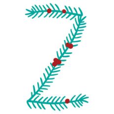 christmas holly alphabet z