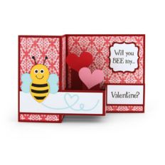 pop up box card valentine bee