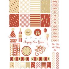 new year planner stickers