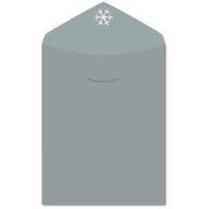 snowflake flap cutout envelope