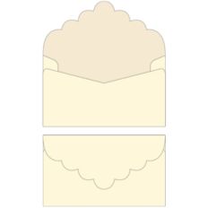 scallop rectangle envelope