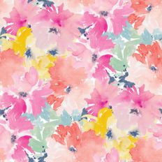 bright, watercolor flower pattern. spirit flowers.
