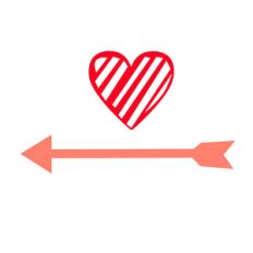 confetti heart and arrow