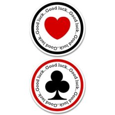 hearts - club good luck tags