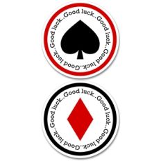spade - diamond good luck tags