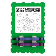 valentine card crayon holder butterfly