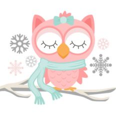 girl winter owl