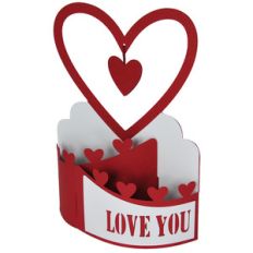 dangling heart bendi card