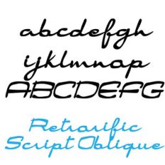 zp retrorific script oblique bold