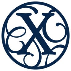 circle flourish monogram x