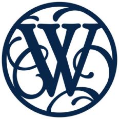 circle flourish monogram w