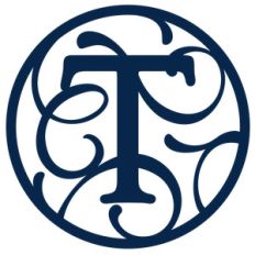 circle flourish monogram t