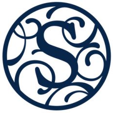 circle flourish monogram s