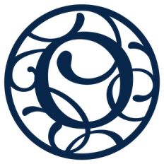 circle flourish monogram o