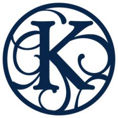 circle flourish monogram k