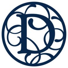 circle flourish monogram d