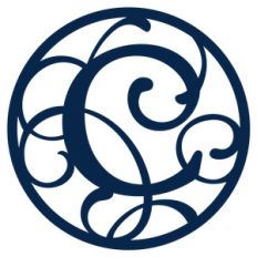 circle flourish monogram c
