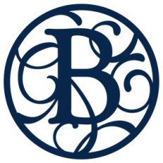circle flourish monogram b