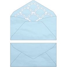 commercial envelope with scalloped liner