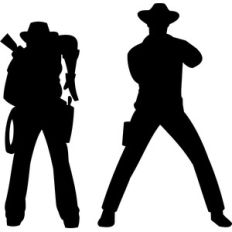 western duel cowboys