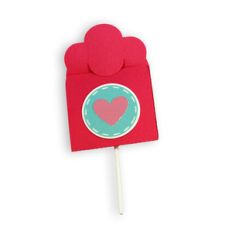 stitched heart lollipop holder