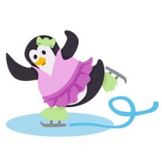 ice skating girl penguin