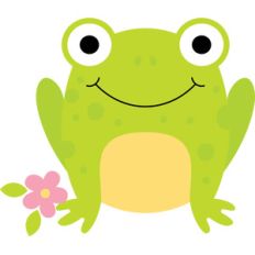 frog and flower