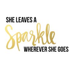 she leaves a sparkle