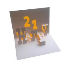 happy 21st popup card