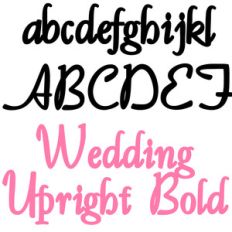 ld wedding upright bold
