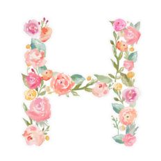 floral monogram h
