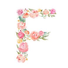 floral monogram f