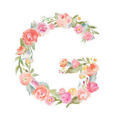 floral monogram g