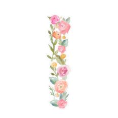 floral monogram i