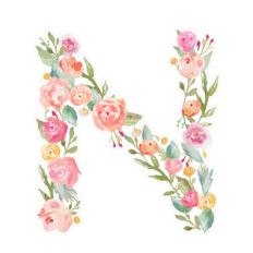floral monogram n