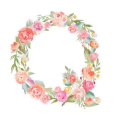 floral monogram q