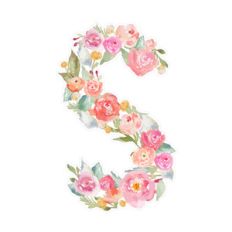 floral monogram s