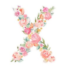floral monogram x