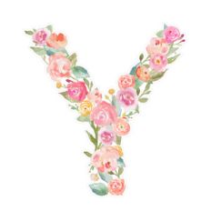 floral monogram y