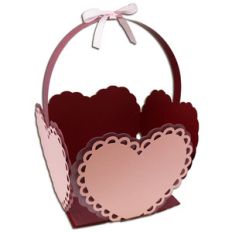 large scallop heart basket