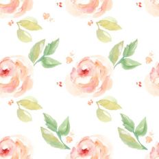 cute watercolor flower pattern