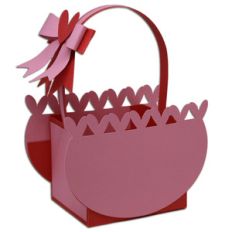 bow heart basket