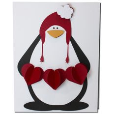 penguin heart card