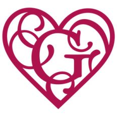heart flourish monogram g