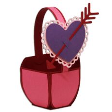 panel heart basket