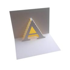 capital a popup card